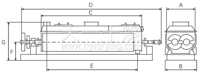 Structural diagram of hollow blade dryer