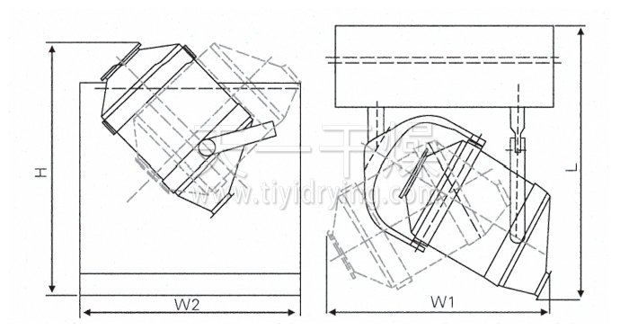 Schematic diagram of three-dimensional motion mixer structure