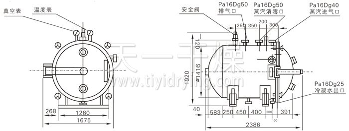 Schematic diagram of the structure of a circular static vacuum dryer